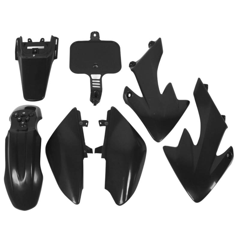 HUONIU Motorrad Verkleidungssatz für CRF50 XR50 50cc bis 160cc Splash Guard Kit (Schwarz) von HUONIU