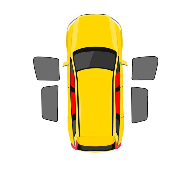 Sonnenschutz Auto für Ford Focus Sedan 2019-2023, Magnetische Seitenfenster Visier UV Schutz PersöNliche PrivatsphäRe Zubehör,4pcs-doors-window von HUOYUFEI