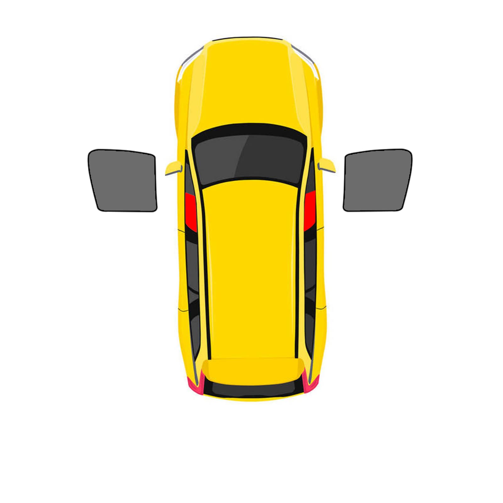 Sonnenschutz Auto für Land Rover Discovery 4 Before-2016, Magnetische Seitenfenster Visier UV Schutz PersöNliche PrivatsphäRe Zubehör,2pcs-rear-doors von HUOYUFEI