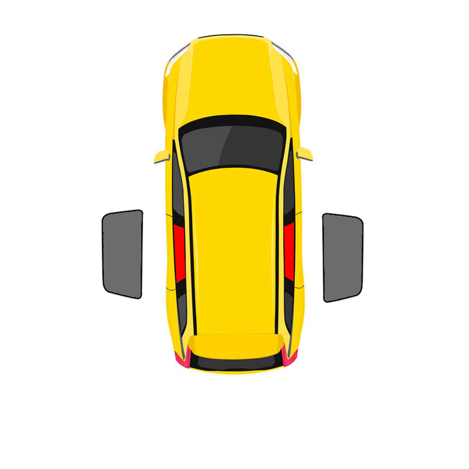 Sonnenschutz Auto für Mitsubishi Pajero(V93) 2015-2018, Magnetische Seitenfenster Visier UV Schutz PersöNliche PrivatsphäRe Zubehör,2pcs-front-doors von HUOYUFEI