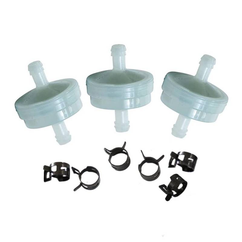 HURI 3 Stück Kraftstofffilter ersetzt für Briggs & Stratton 4112/394358 394358S Benzinfilter 75 Mikron Toro 56-6360 AM38708 von HURI