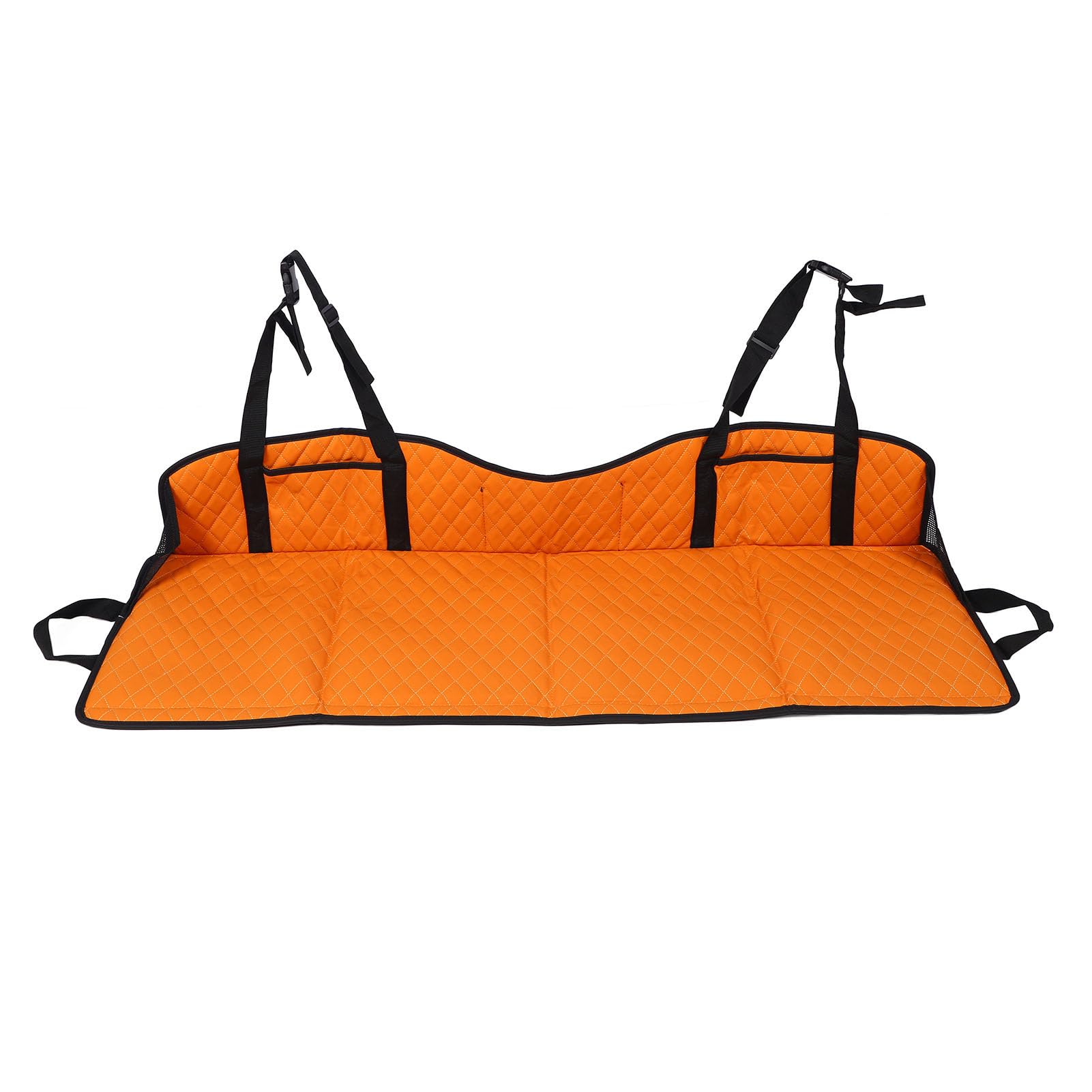 HUSHUI Deluxe Leder Car Back Extender, Bequeme Memory Foam Heckmatratze für Autos SUVs, Weich mit Atmungsaktivität, Ideal für Roadtrips, Camping (Orange) von HUSHUI