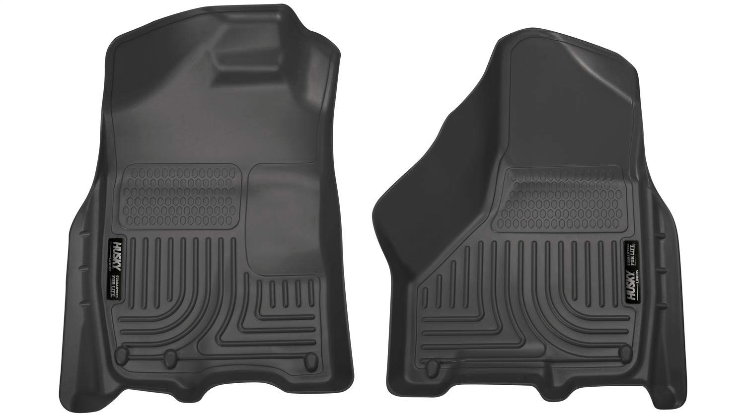 Husky Liners 18001 passend für 2009–18 Dodge Ram 1500 Crew Cab, 2010–18 Dodge Ram 2500/3500 Crew Cab, 2019 Dodge Ram 1500 Classic Crew Cab Weatherbeater Fußmatten vorne, schwarz von HUSKY LINERS