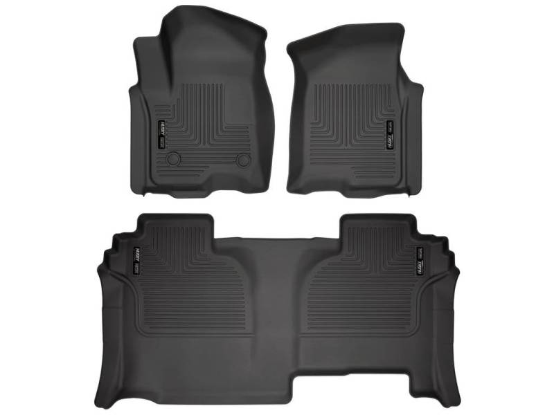 Husky Liners - Weatherbeater | Passend für 2019-2023 Chevrolet Silverado/GMC Sierra 1500, 22-23 SLV/SRA 2500,3500 - Double Cab New Body, Front & 2nd Row Liner - Schwarz, 3 Stück | 94 Stück 031 von HUSKY LINERS