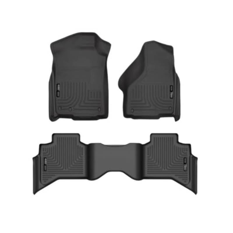 Husky Liners 99011 schwarzer Weatherbeater Bodenbelag für Vorder- und 2. Sitz, passend für 2009–2018 Dodge Ram 1500 Quad Cab, 2019 Dodge Ram 1500 Classic Quad Cab von HUSKY LINERS