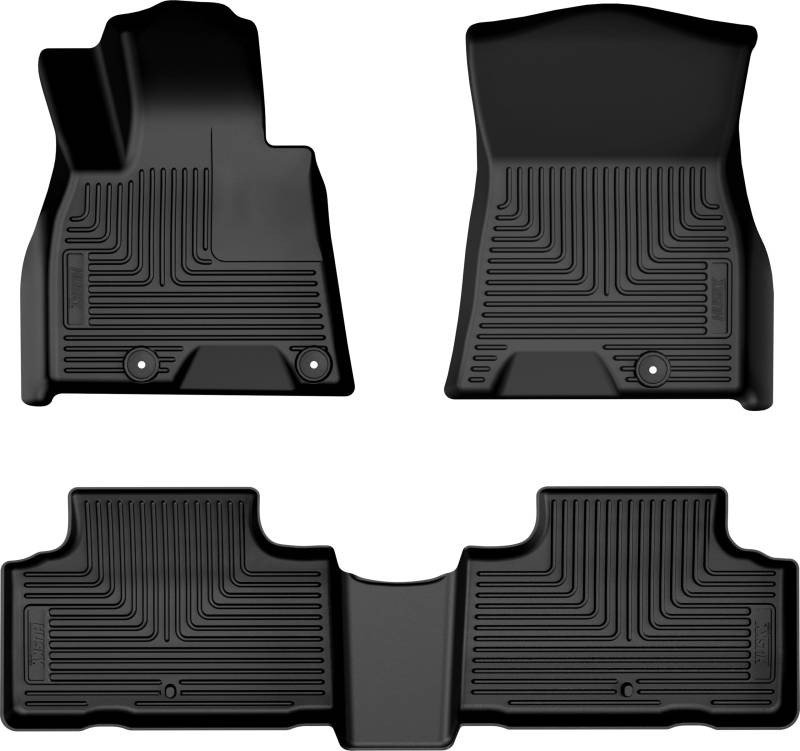 Husky Liners Weatherbeater 96901 Fußmatten, passend für 2025 Genesis GV80, vorne und 2. Reihe, 3-teilig, Schwarz von HUSKY LINERS