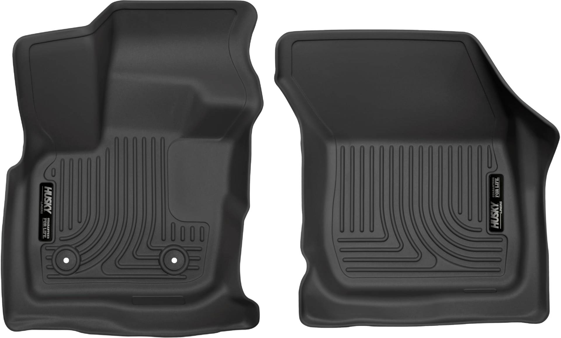 Husky Liners Weatherbeater Fußmatten, passend für 2017–2020 Ford Fusion, 2017–2020 Lincoln MKZ, Vorderreihe, 2-teilig, schwarz – 13421 von HUSKY LINERS