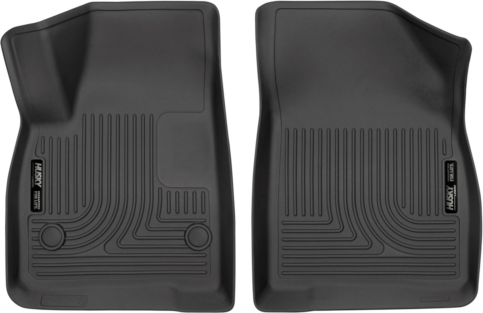 Husky Liners Weatherbeater Fußmatten, passend für 2017–2024 Cadillac XT5; 2019–2025 Chevrolet Blazer; 2017–2023 GMC Acadia | Vorderreihe, 2-teilig, schwarz – 13611 von HUSKY LINERS