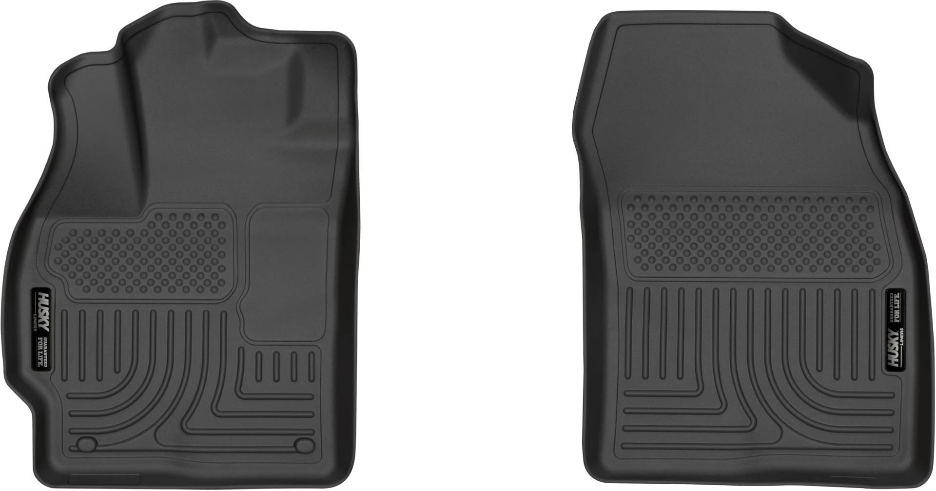 Husky Liners Weatherbeater Fußmatten, passend für Toyota Prius 2010–2014, Vorderreihe, 2-teilig, schwarz – 13491 von HUSKY LINERS