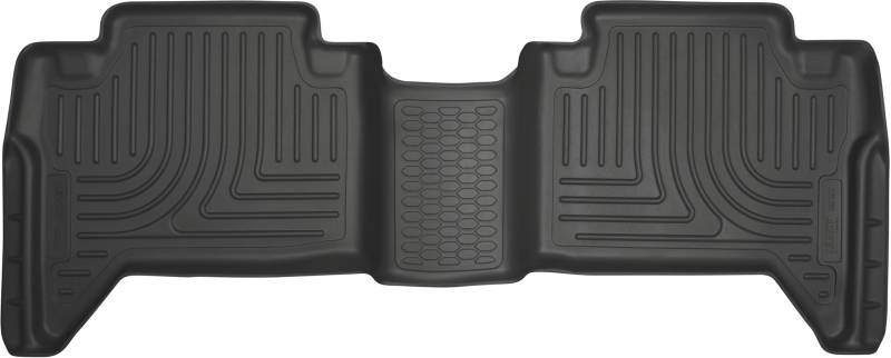 Husky Liners Weatherbeater Fußmatten, passend für Toyota Tacoma 2005–2015, Doppelkabine | 2. Reihe, 1 Stück, schwarz – 19641 von HUSKY LINERS