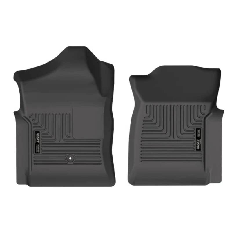 Husky Liners Weatherbeater Fußmatten | passend für Chevrolet Silverado & GMC Sierra 1500/2500/3500 (nur 2007 Classic Body) Standard Cab | Vorderreihe, 2-teilig, schwarz – 18251 von HUSKY LINERS