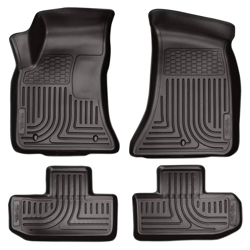 Husky Liners | Wetterschlägel | passend für Dodge Challenger 2011–2015 | Front- und 2. Reihe Liner – schwarz, 4 Stück. | 98071 von HUSKY LINERS