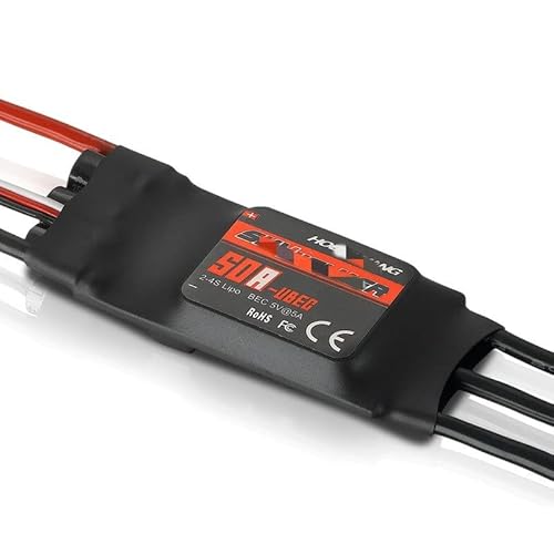 For Hobbywing for SKYWALKER Original Series 2-6S 12A 15A 20A 30A 40A 50A 60A Brushless ESC Speed ​​Controller mit UBEC for RC Quadcopter (Color : 50A) von HUTIANSN