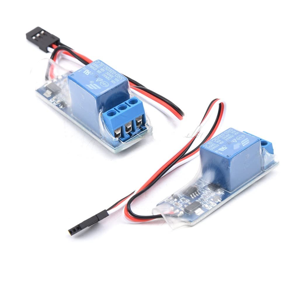 for PWM 1/2/4PCs Elektronischer Relaisschalter for RC Flugzeug DIY Modell Navigationslichter Controller Universal K1 Power On-Off Schalter (Color : 2PCs) von HUTIANSN