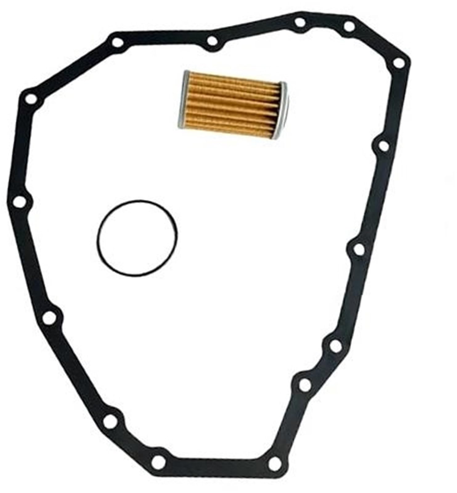 Getriebefiltersatz JF015E RE0F11A Getriebe Öl Filter Dichtung Pan Dichtung Papier Filter Transprofessor Auto Zubehör Getriebeölfilter-Kit(Black Gasket) von HUVNEXA