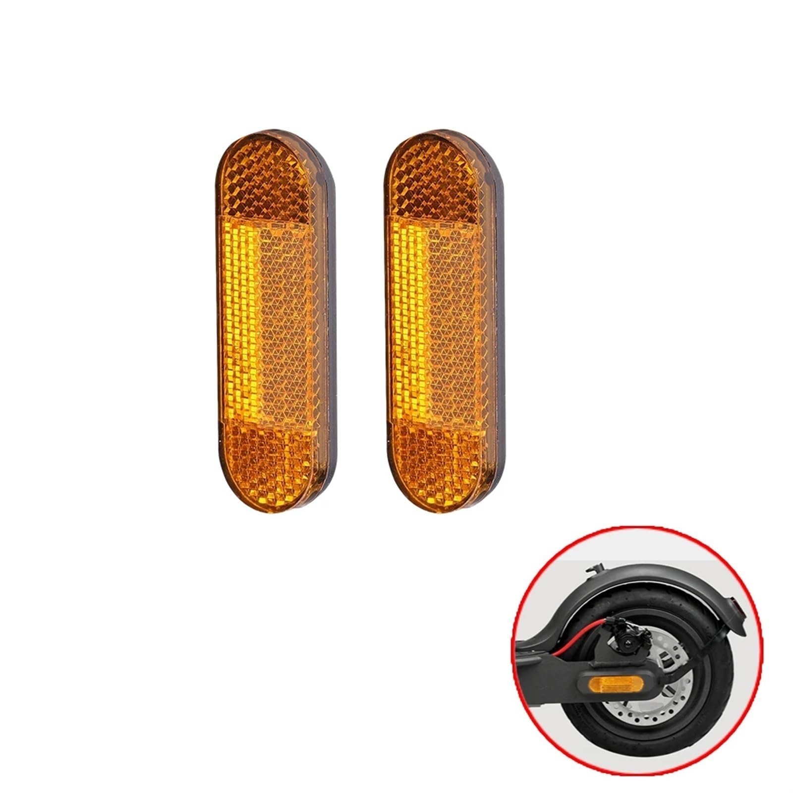 HUVNEXA 1/2/4 Stück Radkappen-Schutzhüllen for nachtreflektierende Nachtaufkleber for Elektroroller, for Xiaomi, Mi M365 Pro 2 Reflektierende Radkappenabdeckung(2pcs Wheel Cover E) von HUVNEXA