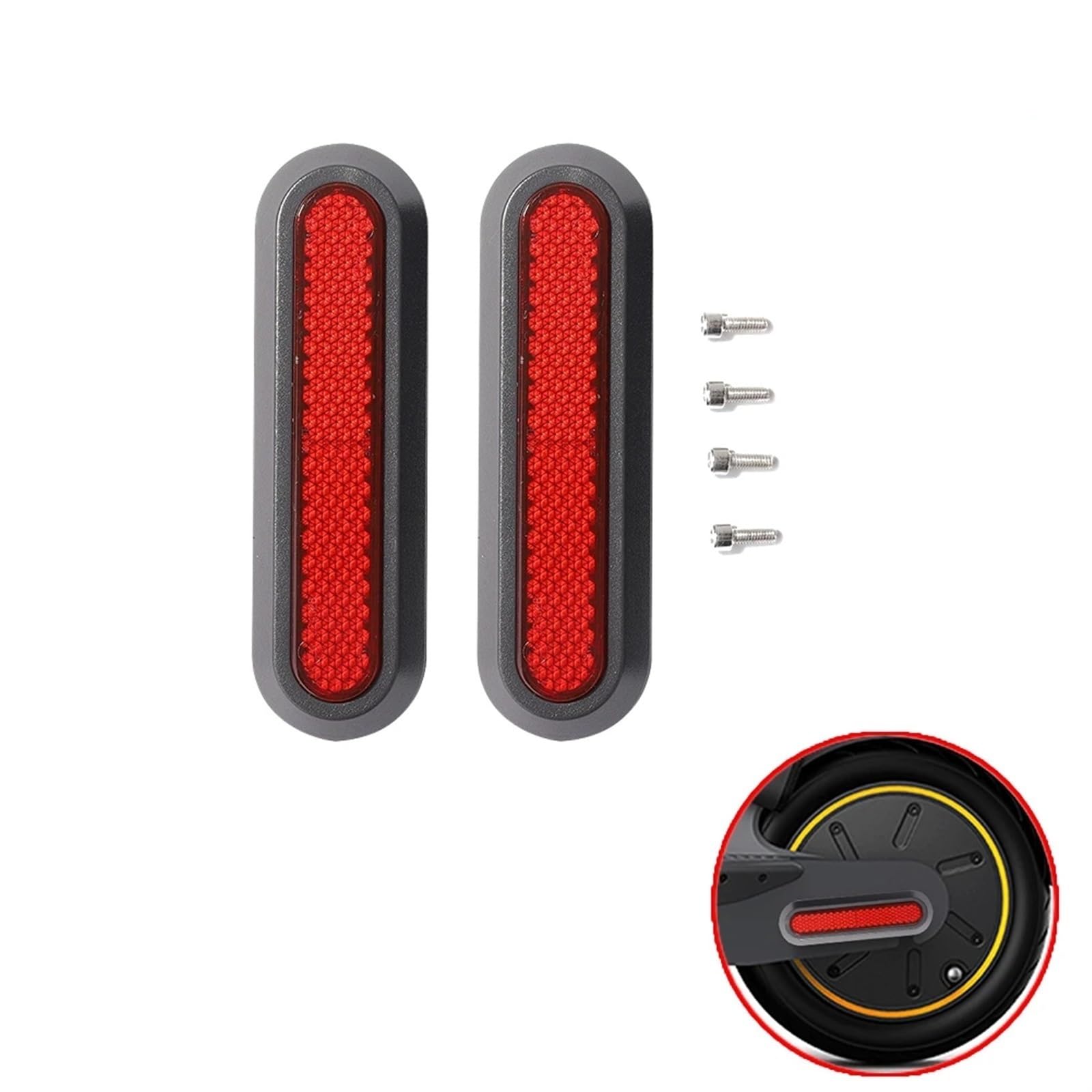 HUVNEXA 1/2/4 Stück Radkappen-Schutzhüllen for nachtreflektierende Nachtaufkleber for Elektroroller, for Xiaomi, Mi M365 Pro 2 Roller-Sicherheitsreflektor(2pcs Wheel Cover G) von HUVNEXA