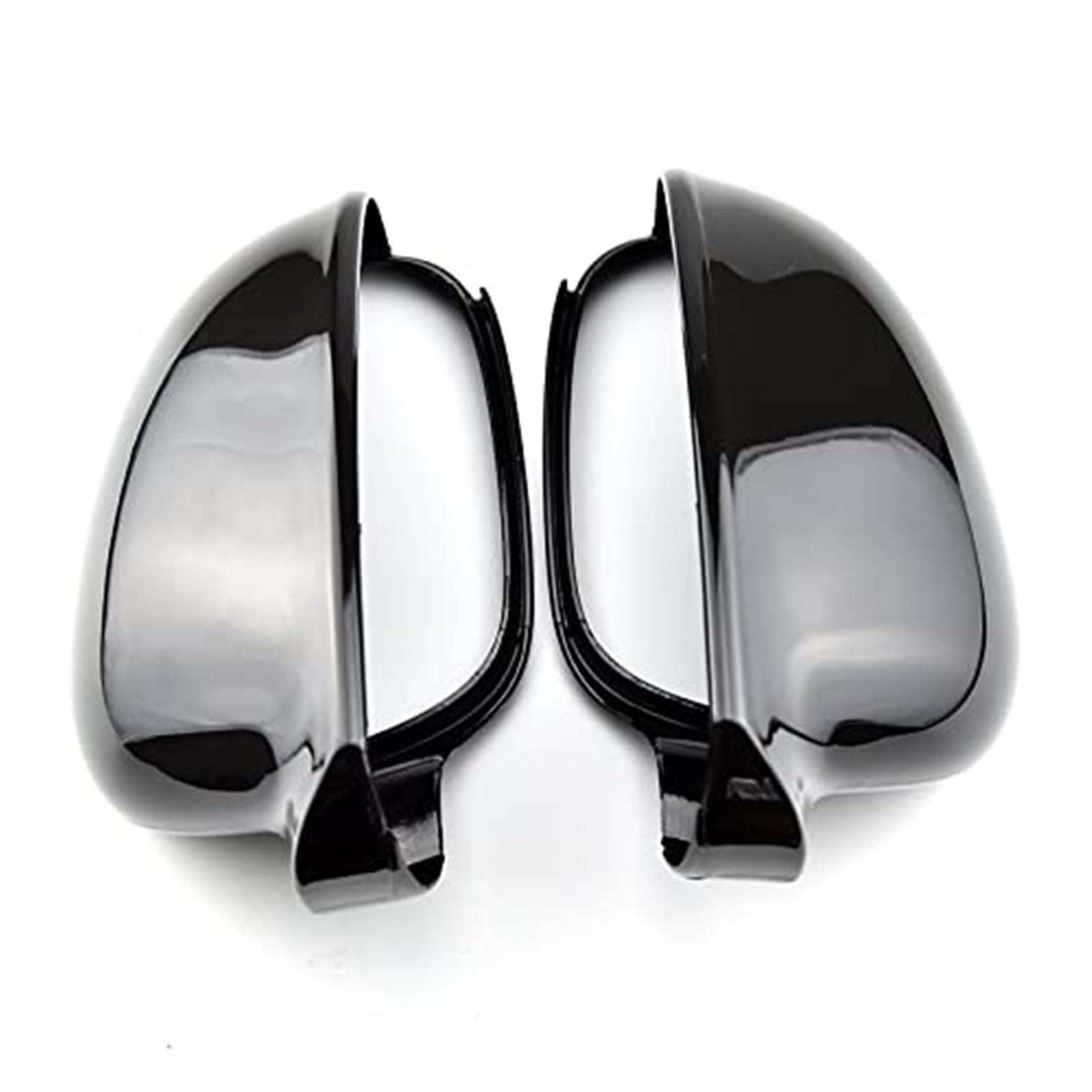 HUVNEXA 1 Paar Rückspiegelgehäusekappen, for VW, for Golf, 5 MK5, for Jetta, 2006–2011, Kohlefaser-Seitenspiegelabdeckung, Autozubehör, Ersatzabdeckungen Auto-Außenspiegelabdeckungen(BLACK Bright blac von HUVNEXA