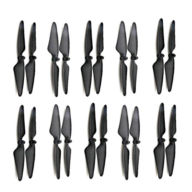 HUVNEXA 10 Stück CW + 10 Stück CCW Propellerblätter Propeller, for HUBSAN H501S X4 / H501C MJX B3 RC Quadcopter Ersatzteil Drohnenpropeller(Black) von HUVNEXA