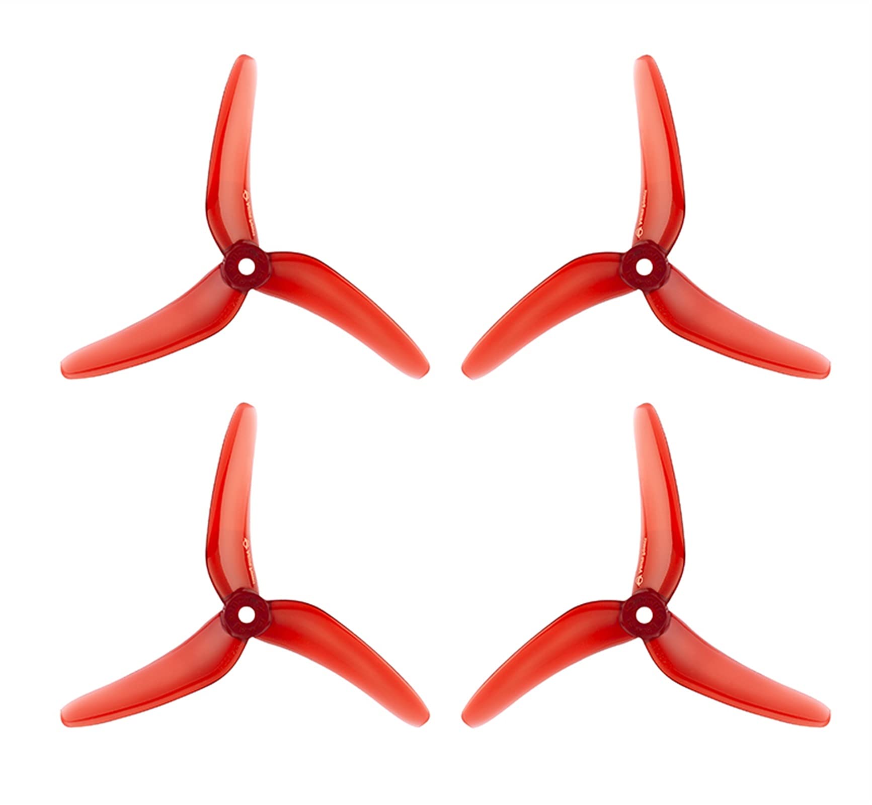 HUVNEXA 2 Paar 5,1 x 4,8 x 3 3-Blatt-PC-Propeller, for RC FPV Racing Freestyle 5 Zoll 5,1 Zoll Drohnen 2207 2306 Drohnenpropeller(2Pairs Red) von HUVNEXA