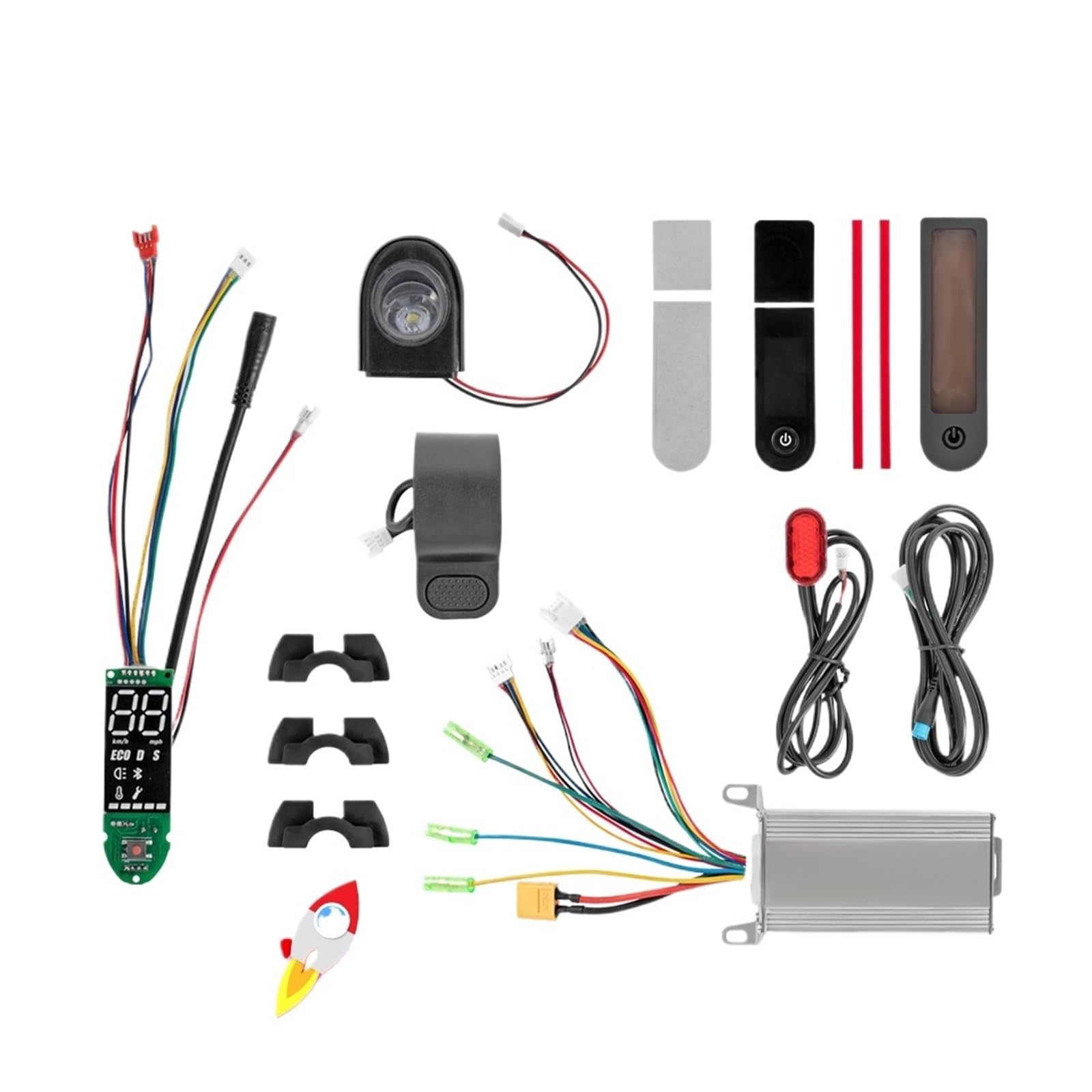 HUVNEXA 36V 350W Elektroroller-Controller-Board-Kit, Armaturenbrett, Beschleuniger, LED-Anzeige, Roller-Ersatz, for Xiaom, Elektroroller Elektroroller-Armaturenbrett von HUVNEXA