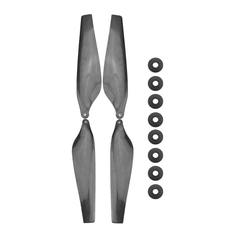 HUVNEXA 3820 Carbon Faser Nylon Paddel Klapp Propeller CW/CCW Mit Requisiten Klemme Landwirtschaft Anlage Drone Zubehör, for DJI T30 Drohnenpropeller(Black 1 Pair) von HUVNEXA