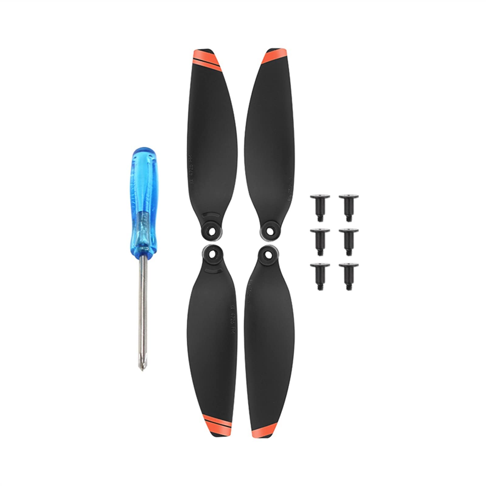 HUVNEXA 4/8 Stück 4726 PropellerDrone Leichtgewicht-Requisitenblätter Ersatzflügellüfter Ersatzteile Zubehör, for DJI, for Mavic, for Mini, 2 Drohnenpropeller(1 Pair orange) von HUVNEXA