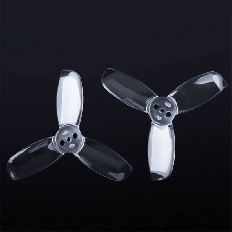 HUVNEXA 4 Paar 1,9 x 4 x 3 3-Blatt-PC-Propeller, for FPV Racing Freestyle 2-Zoll-Cinewhoop-Drohnen mit 3 Löchern Drohnenpropeller(4Pairs Clear) von HUVNEXA