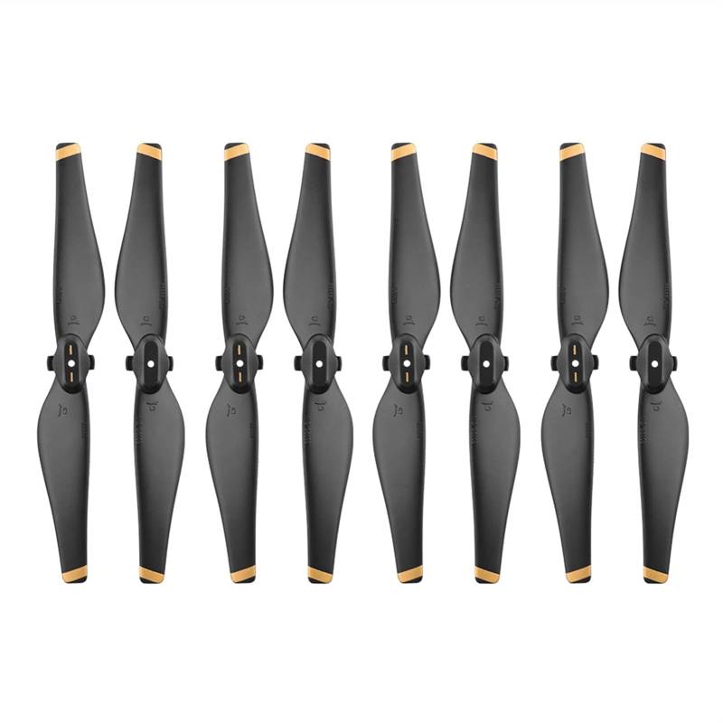 HUVNEXA 4 Paar Propeller-Schnellverschlussblätter 5332 Requisiten Langlebige Ersatzteile Ersatzzubehör Flügel, for DJI, for Mavic Air Drone 5332S Drohnenpropeller(Golden Edge) von HUVNEXA