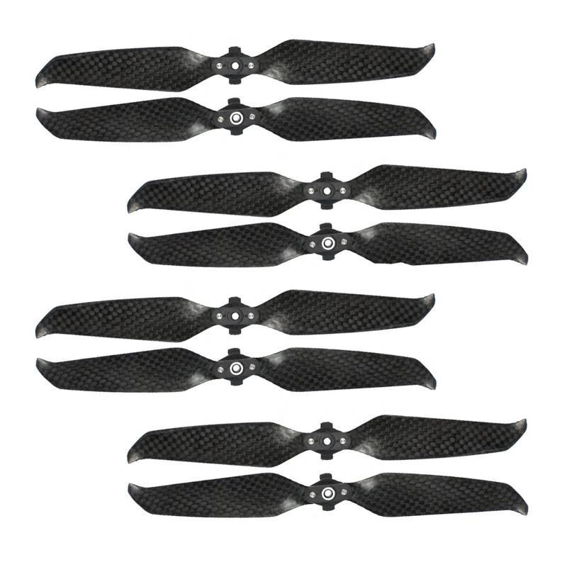 HUVNEXA 4 Pairs Geräuscharm Carbon Faser Propeller 7238F Propeller, for DJI, for Mavic Air 2 Drone Zubehör Drohnenpropeller von HUVNEXA