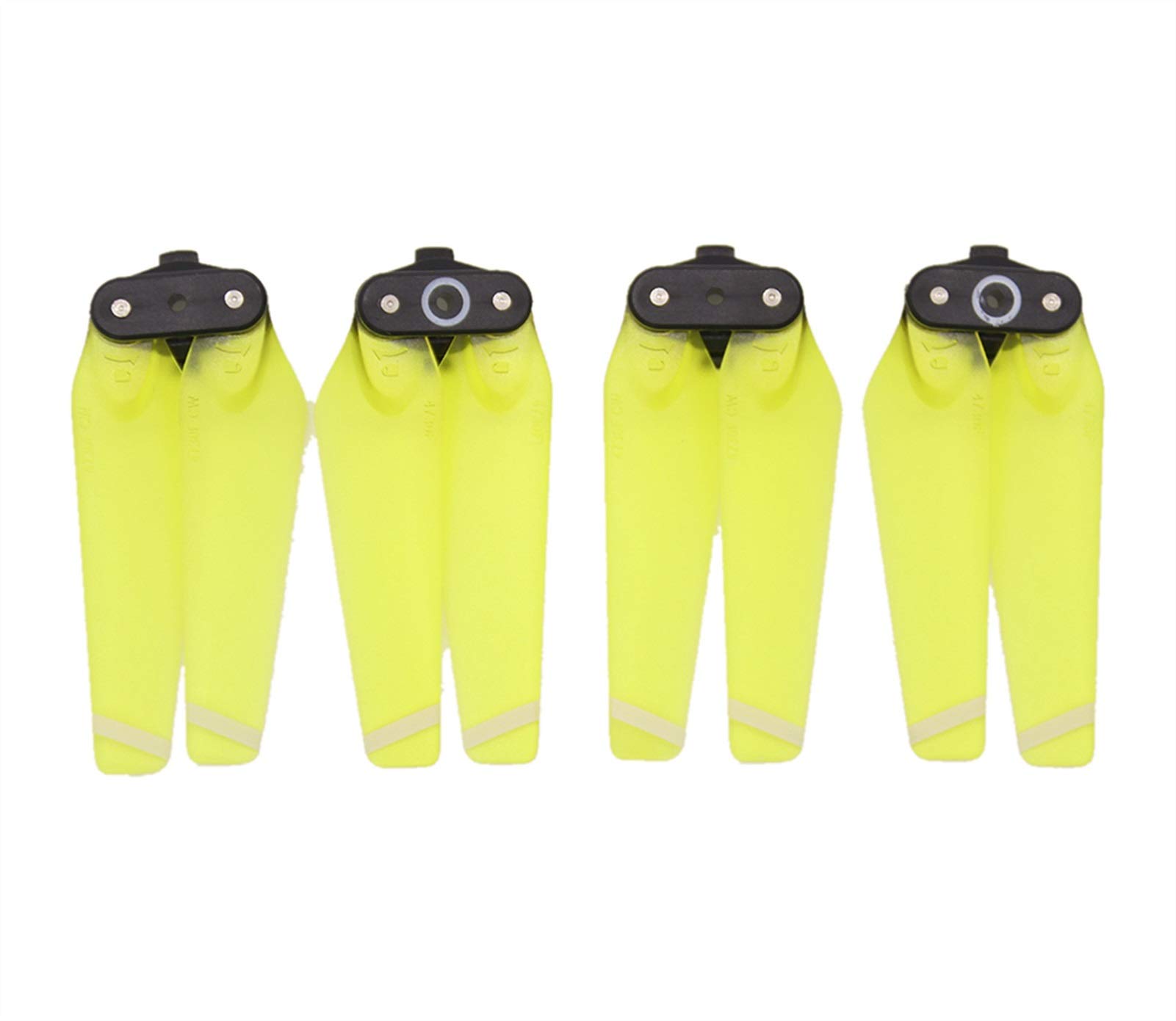 HUVNEXA 4-teiliger Propeller, for DJI, Spark, for Mini, Drone 4730F 4730, Faltbare Schnellverschluss-Klappblätter, transparente, mehrfarbige Propeller Drohnenpropeller(Yellow) von HUVNEXA