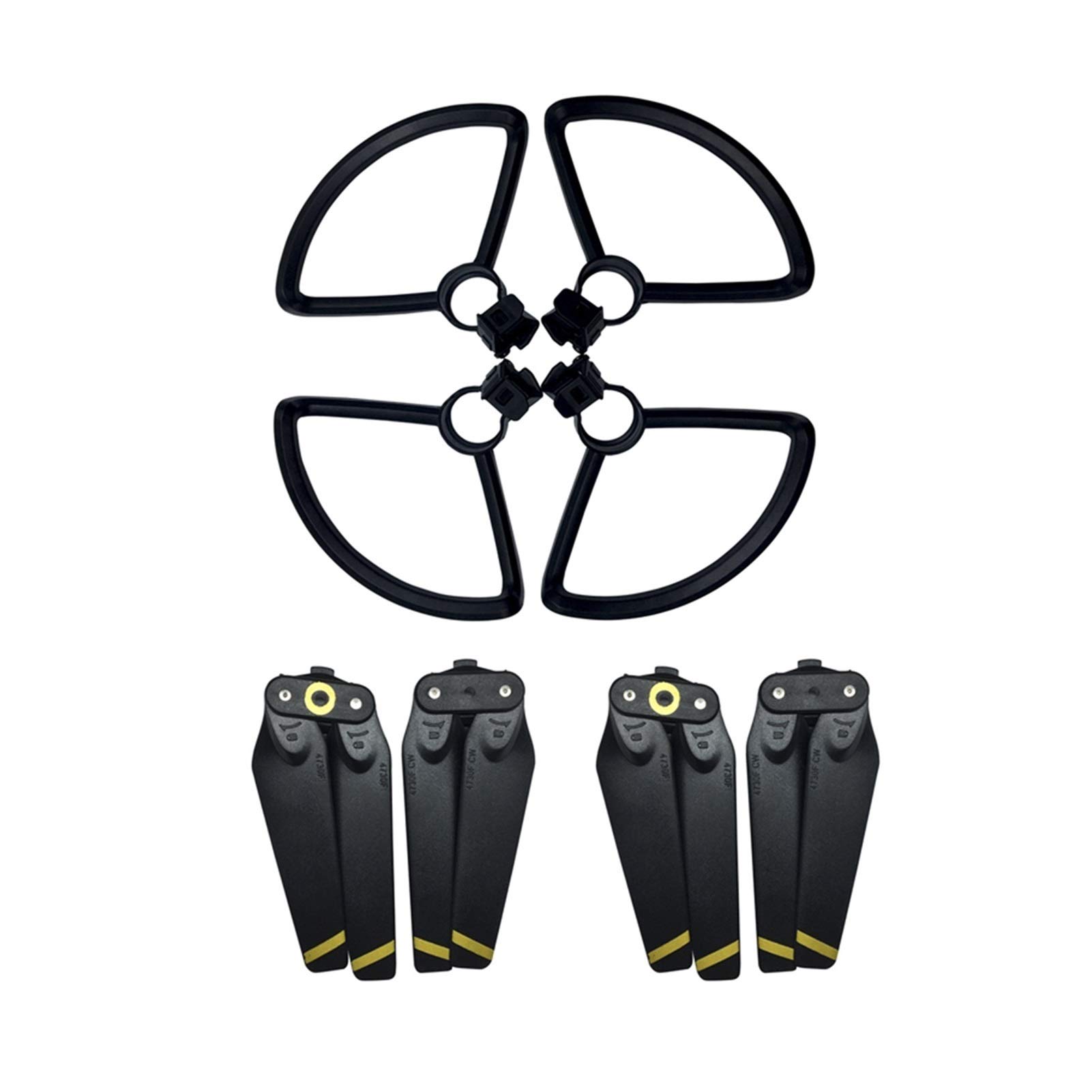 HUVNEXA 4-teiliger Propeller- und Requisitenschutz, for DJI, Spark Drone, Schnellverschluss, Klingenstoßstange, Schutzteile, Ersatzkits, Flügel Drohnenpropeller(Gold) von HUVNEXA