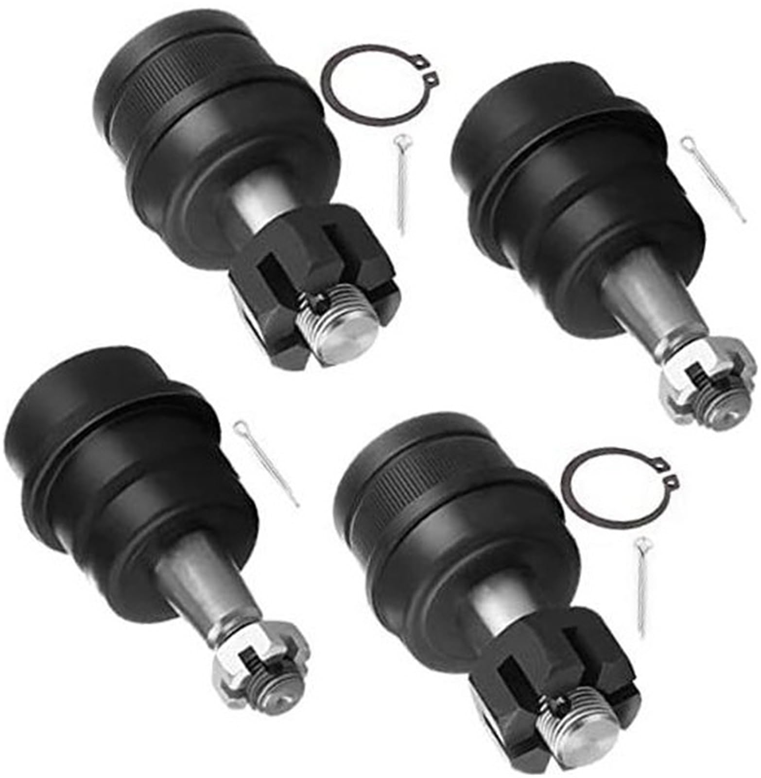 HUVNEXA 4-teiliges Aufhängungsset, 2 untere Kugelgelenke, 2 obere Kugelgelenke, for Jeep, for Cherokee Comanche Grand, for Cherokee Grand Wagoneer TI Wrangler 1990-2001 K3161T K3134T Kugelgelenksatz von HUVNEXA