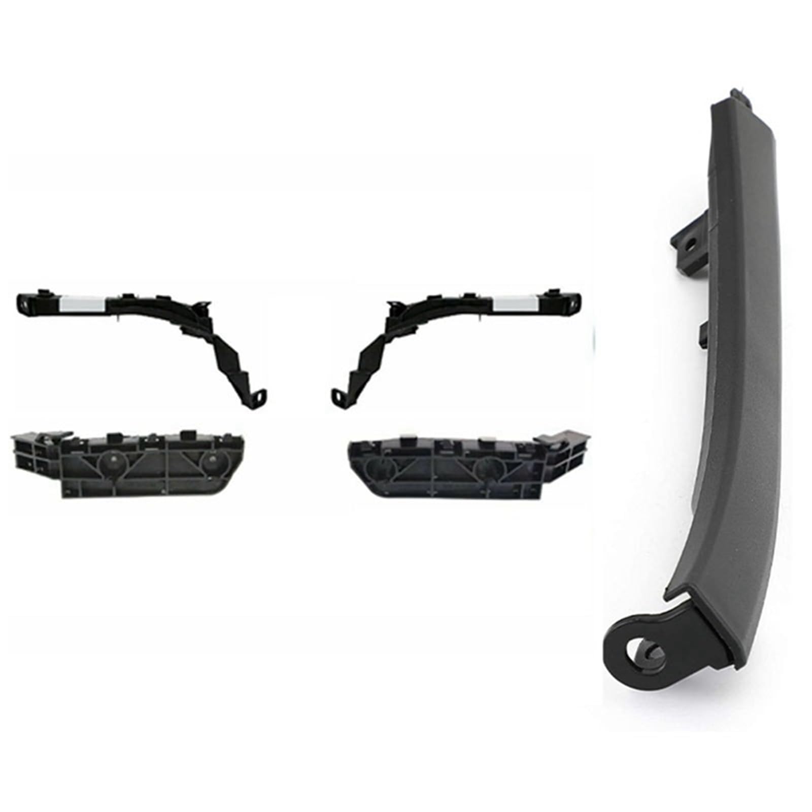 HUVNEXA 4-teiliges Set for Efront-Scheinwerfer und Stoßstangenhalterungen 2007–2011 Crv & 1 x Zierleiste for Vorderrad- und Radkotflügel Auto-Stoßstangenhalterung von HUVNEXA