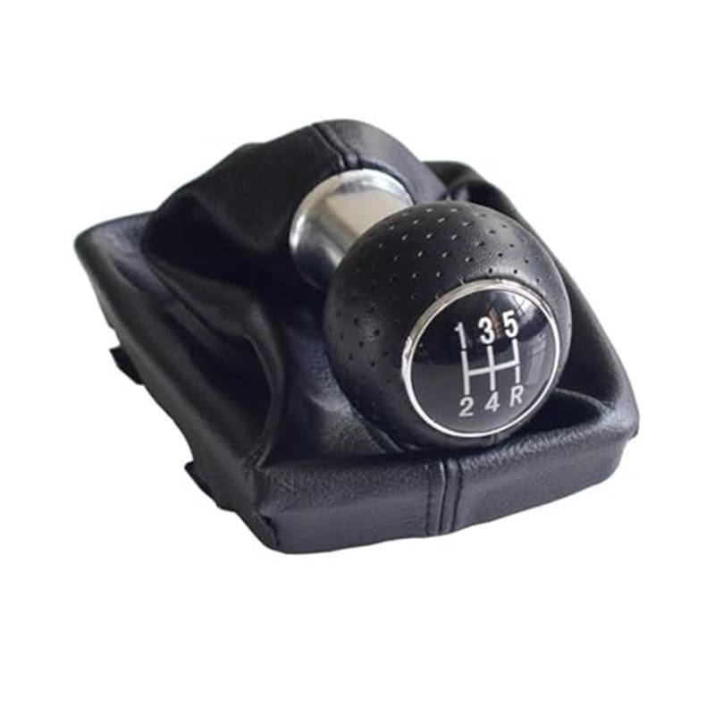 HUVNEXA 5-/6-Gang-Schaltknauf-Abdeckung, for, A4 B6 B7 2000–2008, Auto-Styling mit Ledermanschette Schaltknauf für Fahrzeuge(Black 5R Speed-Black) von HUVNEXA