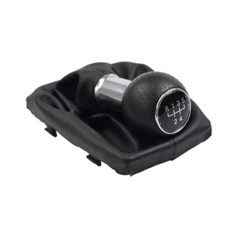 HUVNEXA 5-/6-Gang-Schaltknauf-Abdeckung, for, A4 B6 B7 2000–2008, Auto-Styling mit Ledermanschette Schaltknauf für Fahrzeuge(Black R5 Speed-Black) von HUVNEXA