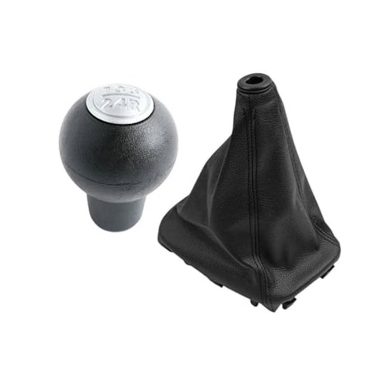 HUVNEXA 5-Gang-Schaltknauf, Gamasche, Kofferraumabdeckung, for Kia, Cerato 2005–2012, Hebel-Schaltknauf, Kugel, Auto-Styling-Zubehör Schaltknauf für Fahrzeuge(Black Gear Knob Case) von HUVNEXA