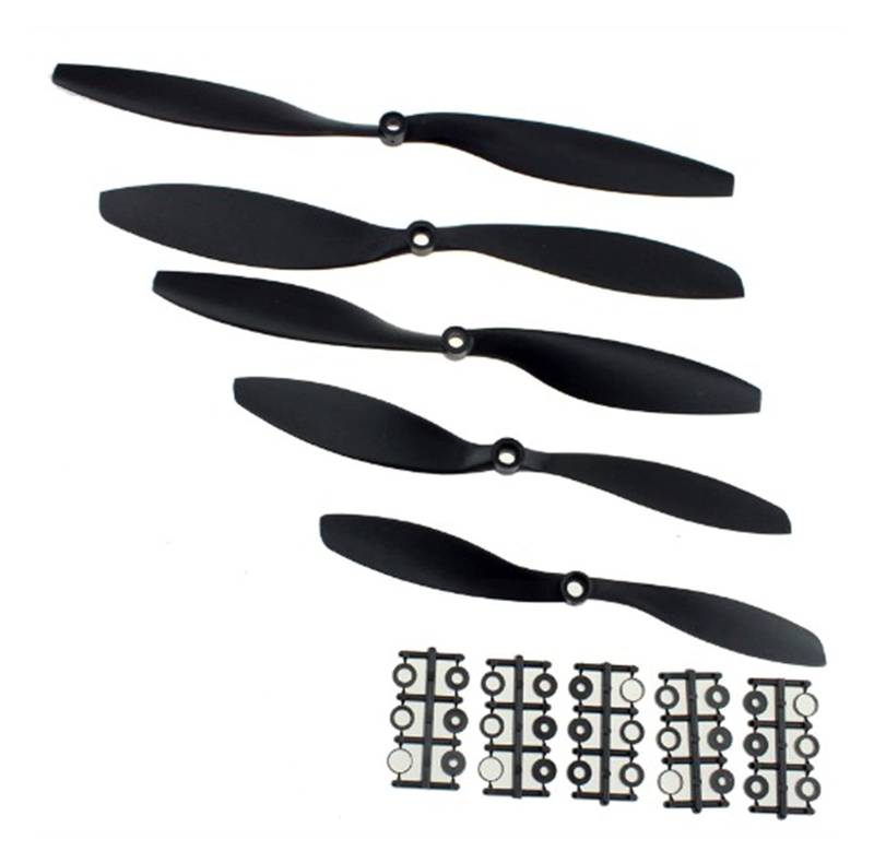 HUVNEXA 5 Paar FT Propeller Carbon Nylon Schwarz CW CCW 8045 9047 1045 1147 1245 RC Quadcopter Drohnenpropeller(9047) von HUVNEXA