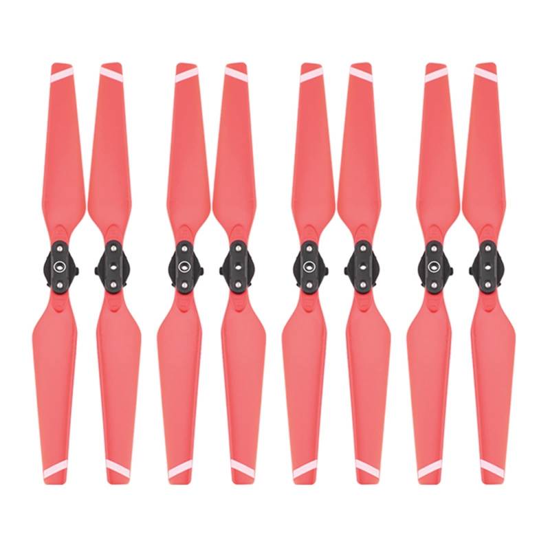 HUVNEXA 8 stücke 8330 Propeller Folding Quick Release Requisiten Ersatz Klinge Zubehör Ersatzteile CW CCW Fan, for DJI Mavic Pro Drone Drohnenpropeller(8pcs Red) von HUVNEXA