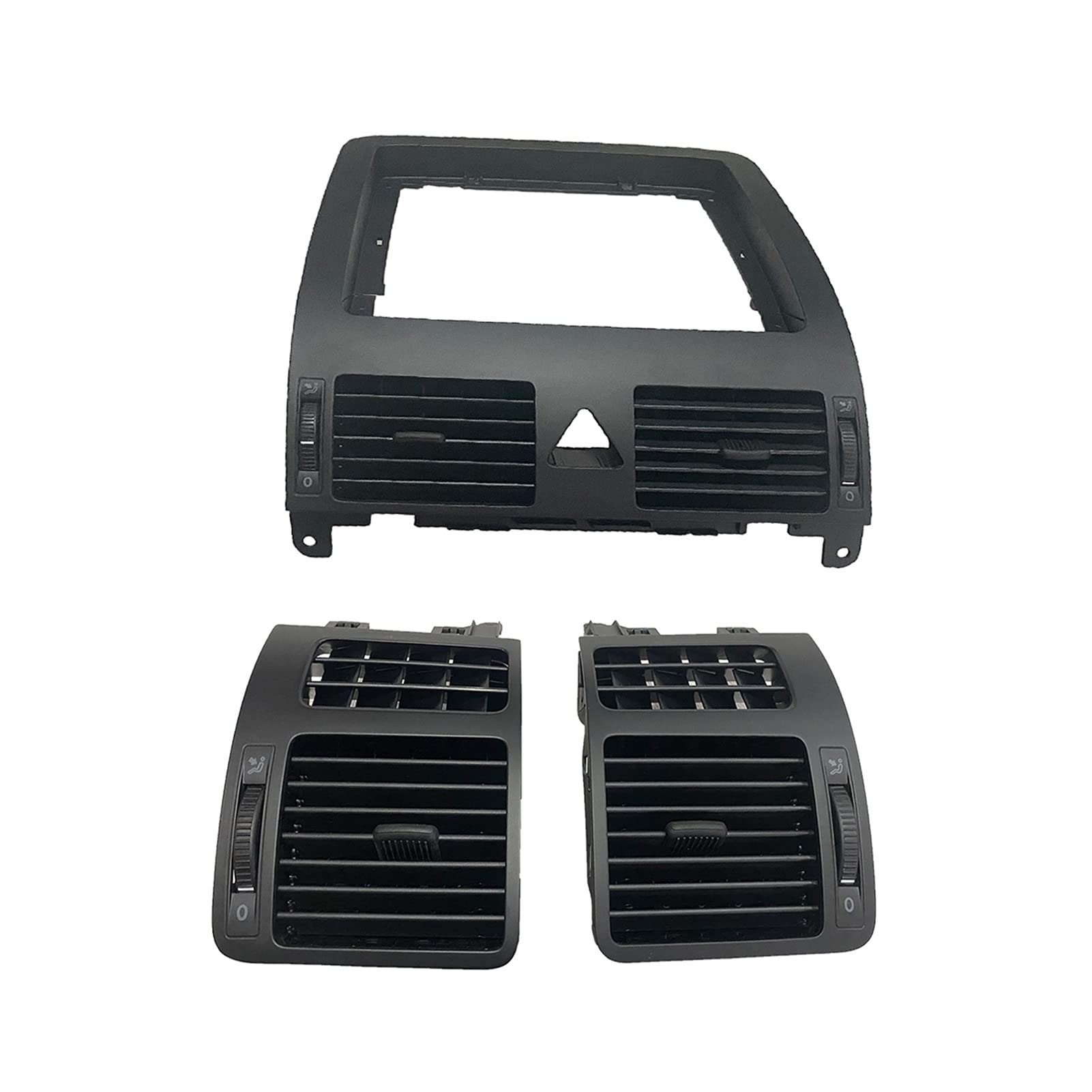 HUVNEXA AC-Auslass-Entlüftungsöffnung am vorderen Armaturenbrett, for VW, for Touran 1T 2003 2005-2008 2012 2015 1T0819703A 1T0819704A 1T1819728C Entlüftungsöffnung für Auto-Klimaanlage(1 set-3PCS) von HUVNEXA