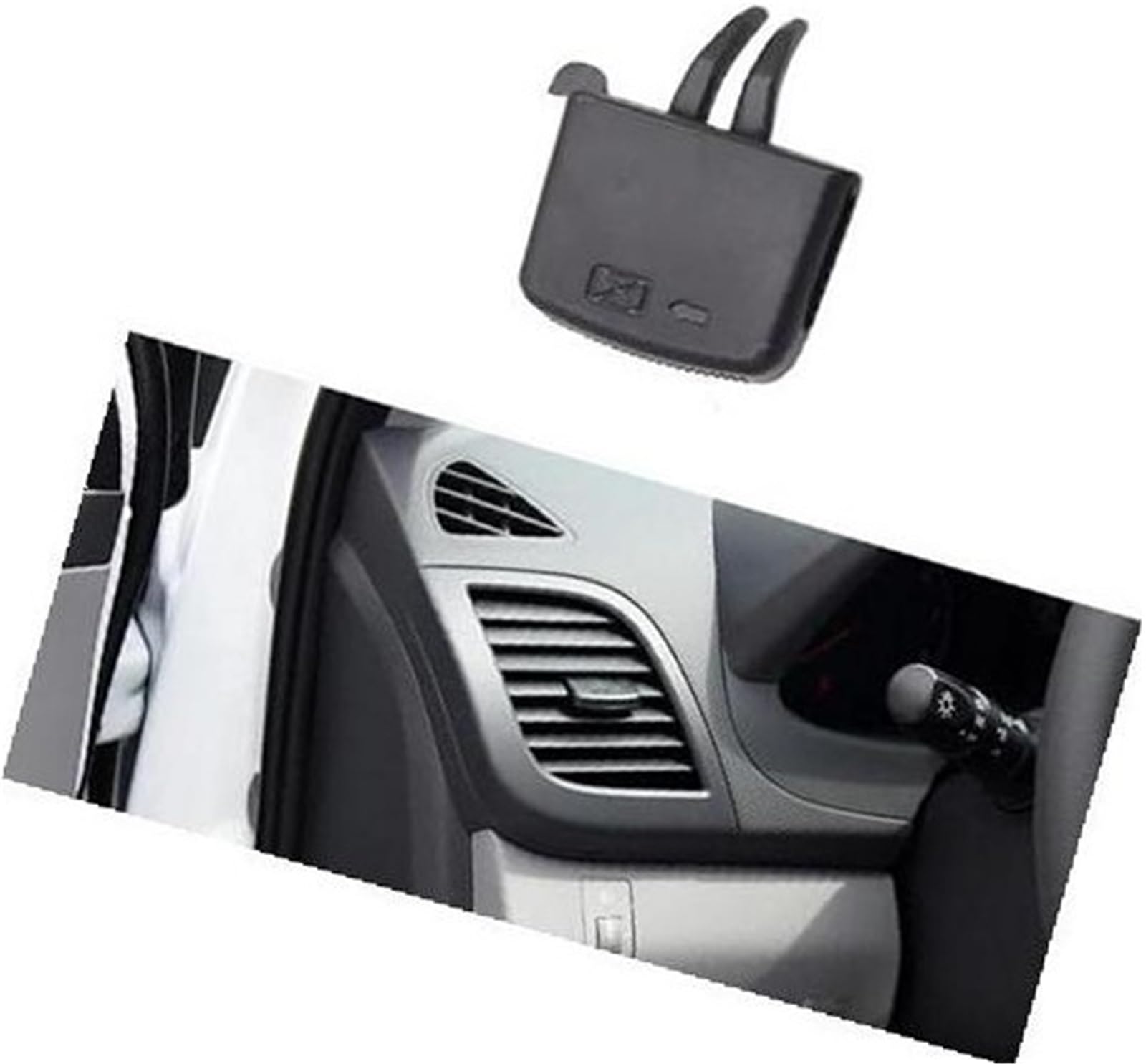 HUVNEXA Armaturenbrett-Entlüftungs-Reparatursatz, Auslasslaschen-Clip, Entlüftungsgitter, Auto-Clip, for Hyundai, for Verna for Solaris 2010–2016 AC-Gitter-Ersatzclips(Black NO.1) von HUVNEXA