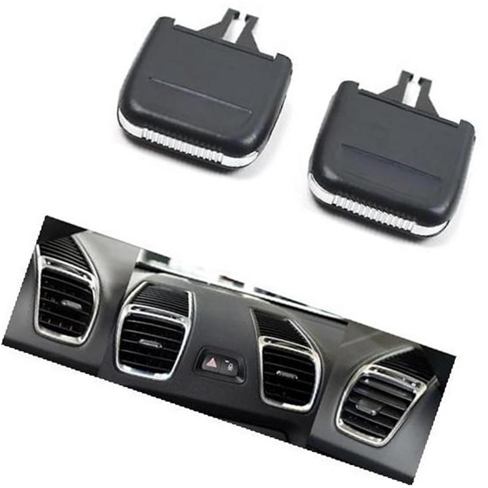 HUVNEXA Armaturenbrett-Entlüftungsöffnung, Auto-Frontklimaanlage, AC-Entlüftungsgitter, Auslasslasche, Clip-Schieber, for Boxster, for Cayman 2013–2020, for Carrera, 2008–2018 AC-Gitter-Ersatzclips(BL von HUVNEXA