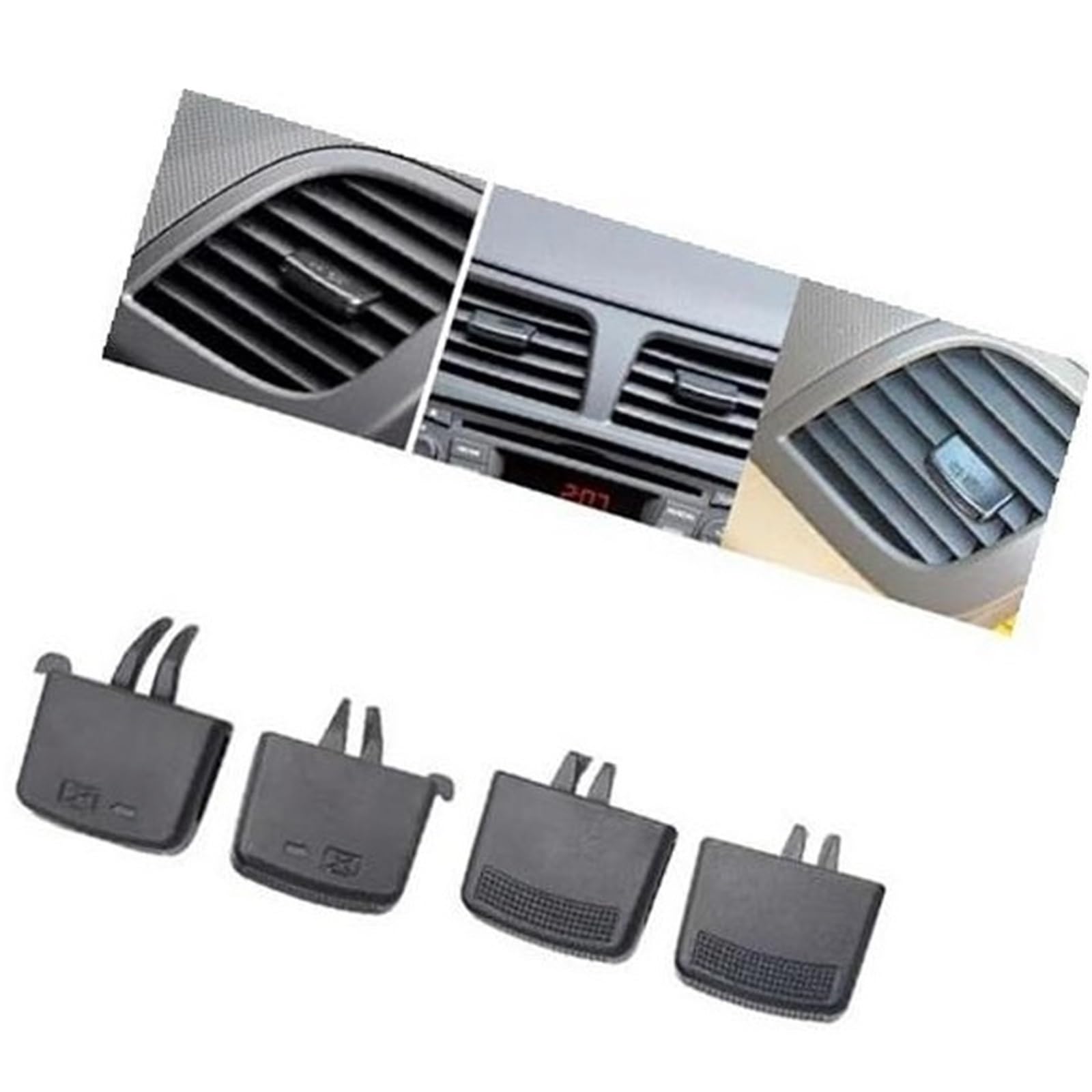 HUVNEXA Auto A/C Air Vent Grille Tab Clip Automobil, for Hyundai, for Verna for Solaris 2010 2011 2012 2013 2014 2015 2016 AC-Gitter-Ersatzclips(Black 4Pcs Set) von HUVNEXA