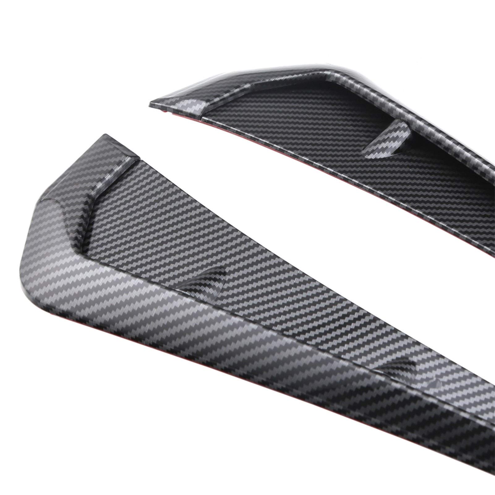 HUVNEXA Auto Blade Seitenflügel Entlüftung Kiemen 3D Carbon Fiber Look Auto-Stoßstangenhalterung(Carbon fiber pattern) von HUVNEXA