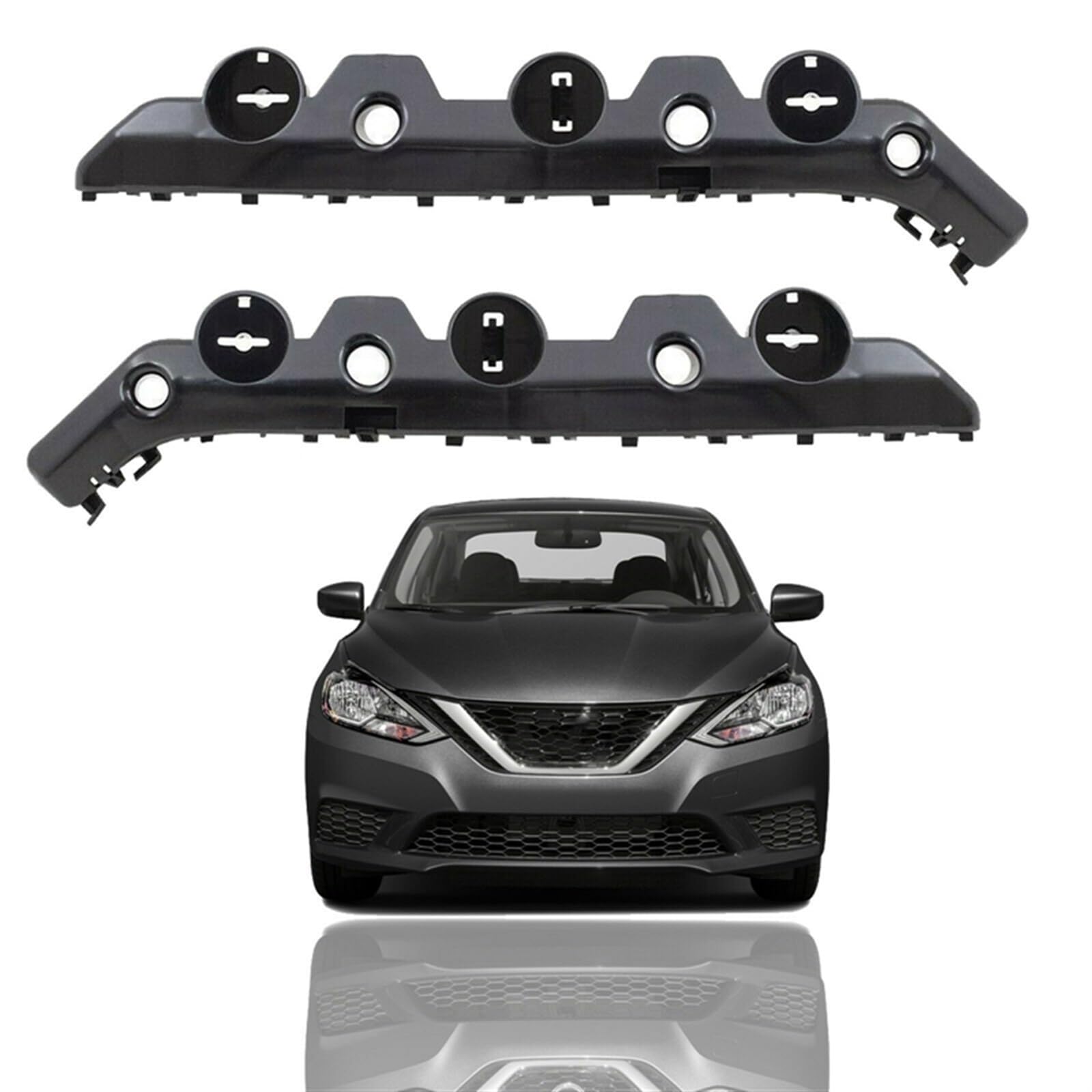 HUVNEXA Auto-Frontstoßstangenhalterungen, for Nissan, Sentra 2016 2017 2018 62225-4AF0A 62224-4AF0A Auto-Stoßstangenhalterung von HUVNEXA