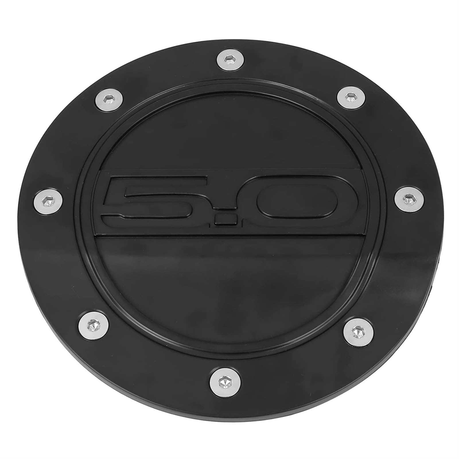 HUVNEXA Auto Kraftstoffeinfülltür Deckel Dekoration Abdeckung Tankdeckel Abdeckung, for Ford, for Mustang 2015-2022 5.0 Tankdeckel(Black) von HUVNEXA