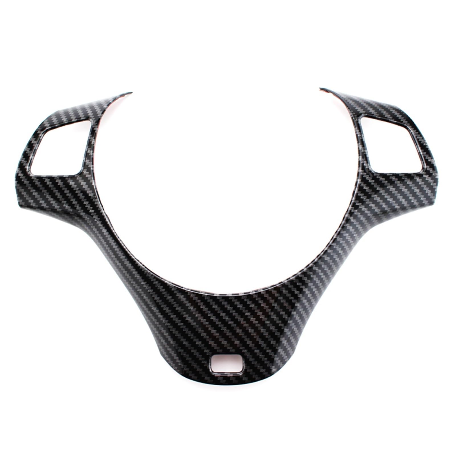 HUVNEXA Auto-Lenkrad-Panel-Dekorationsabdeckung, Zierleistenaufkleber, for, for 1 3 Serie E87 E90 E92 E93 2005–2012 Lenkraddekoration(Carbon Fiber Black) von HUVNEXA