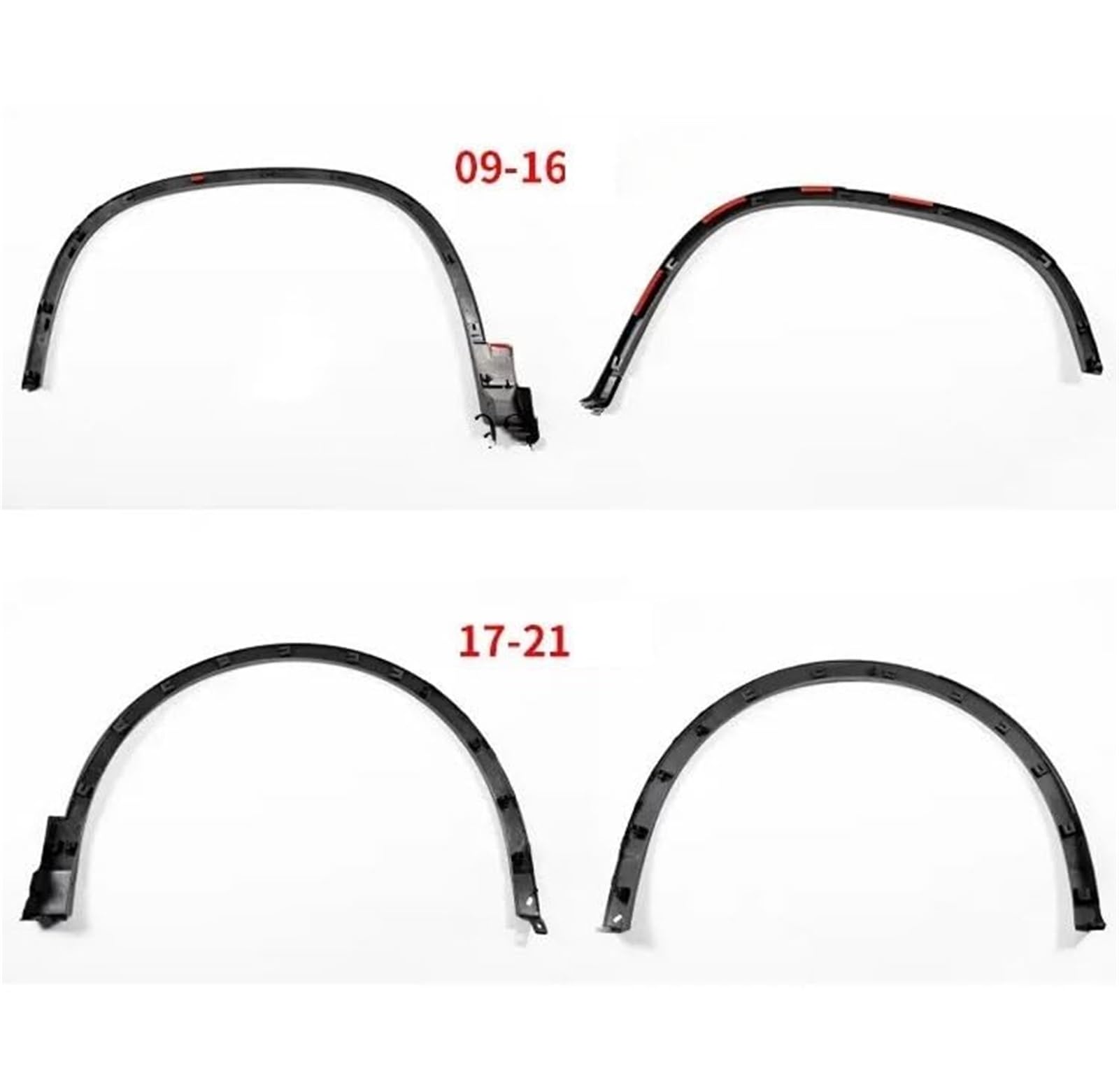 HUVNEXA Auto-Rad-Augenbrauenschutz-Aufkleber, Radlauf-Augenbrauenbogen-Dekorationsset, for VW, Tiguan 2009–2018, 2019, 2020, 2021 Kraftstoffdruckregelventile(2017-2021) von HUVNEXA