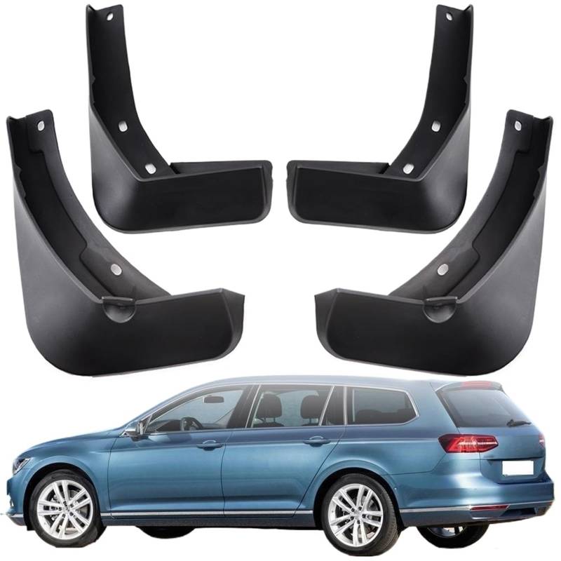 HUVNEXA Auto-Schmutzfänger-Spritzschutz-Kotflügelsatz, for VW, for Passat, B8 3G Kombi-Variante 2016–2021 Vorne Hinten Styling 2017 2018 2019 2020 Kotflügel Spritzschutz von HUVNEXA