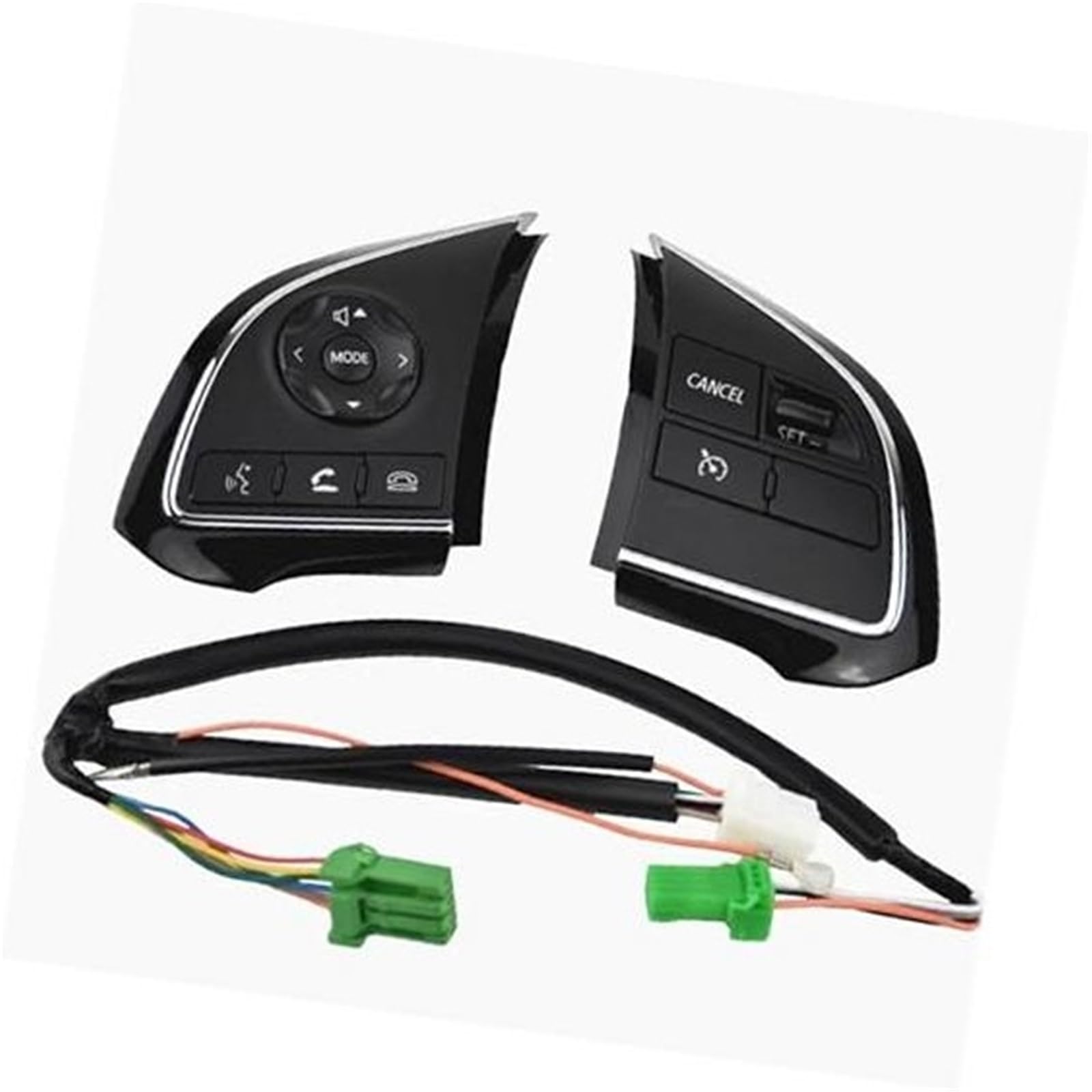 HUVNEXA Auto-Tempomat-Taste, for FIAT, for Fullback 2016 2017, Auto-Tempomat-Schalter, Lenkrad-Steuerschalter, Taste, Audio-Lautstärkeschalter, 8616A076 8602A134 Steuertaste am Lenkrad(Black Set B) von HUVNEXA